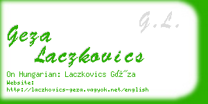 geza laczkovics business card